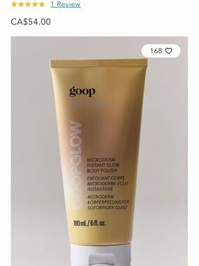 BNIB by goop Beauty Microderm Instant Glow Body Polish — Gold